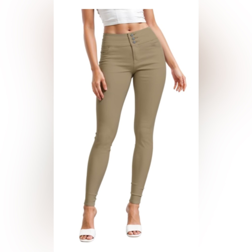 NWOT! Hybrid & Company Tan Skinny High Waisted Pants